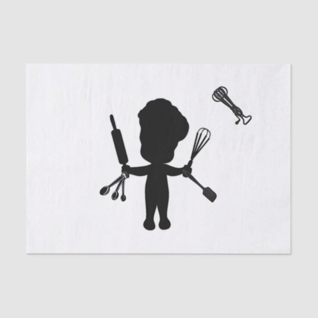 Papier Mousseline Baker Juggles His Utensils (Recto)