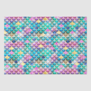 Papier Mousseline Balances de sirène Rainbow Ombre Foil & Gold Parti