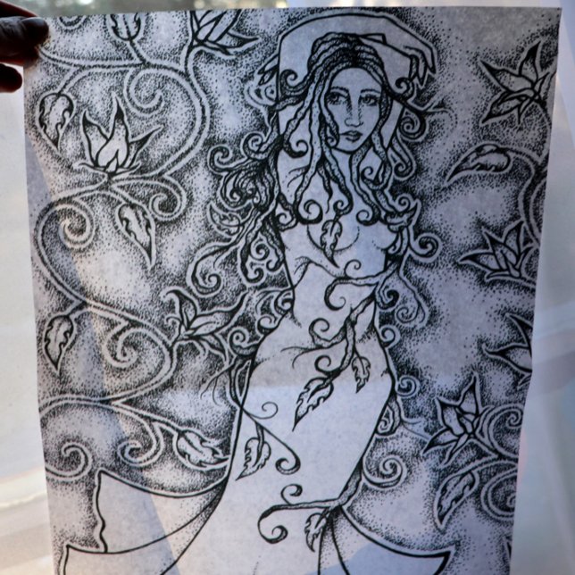 Papier Mousseline Balayé Ink Goddess Pagan Art (Créateur téléchargé)