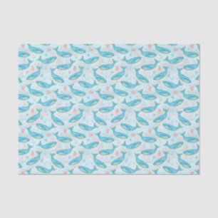Papier Mousseline Baleine Bleue Océan Nautique Plage Cuisine Mer Tur