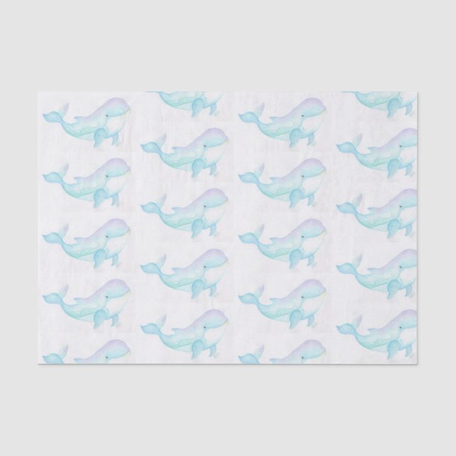 Papier Mousseline Baleine en pastel (Recto)