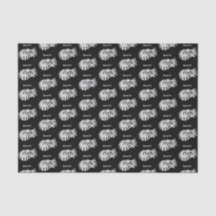 Papier Mousseline Balise de nom du tigre blanc adorable Kitten Sleep