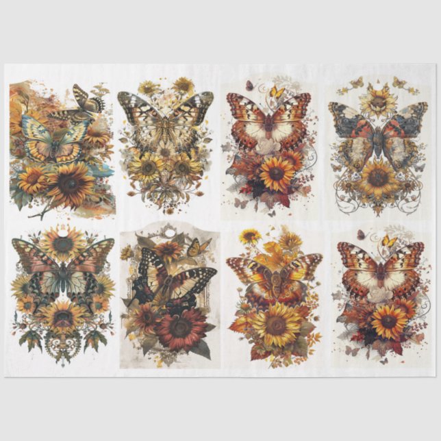 Papier Mousseline Balises Papillon (Recto)