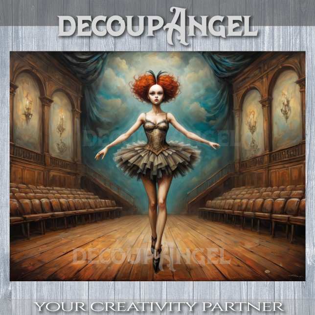 Papier Mousseline Ballerina classique de danse gothique - Découpage  (Créateur téléchargé)