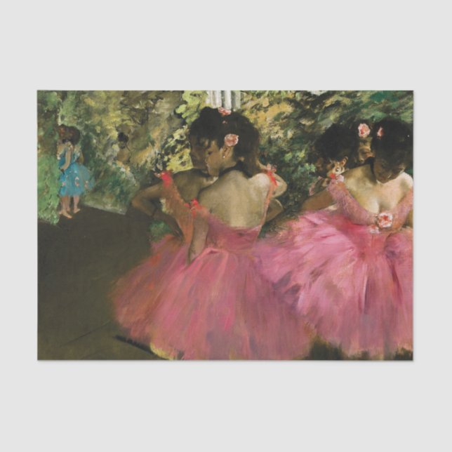Papier Mousseline Ballerinas en rose par Edgar Degas     (Recto)