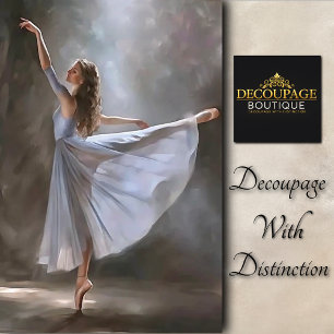 Papier Mousseline Ballerine dansante découpage huile bleue