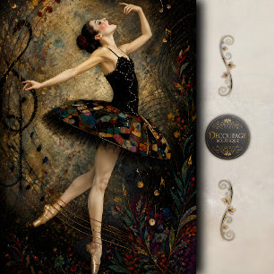 Papier Mousseline Ballerine de Mélodie de Minuit Découpage