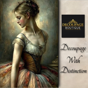 Papier Mousseline Ballerine Vintage en Robe Romantique Découpage