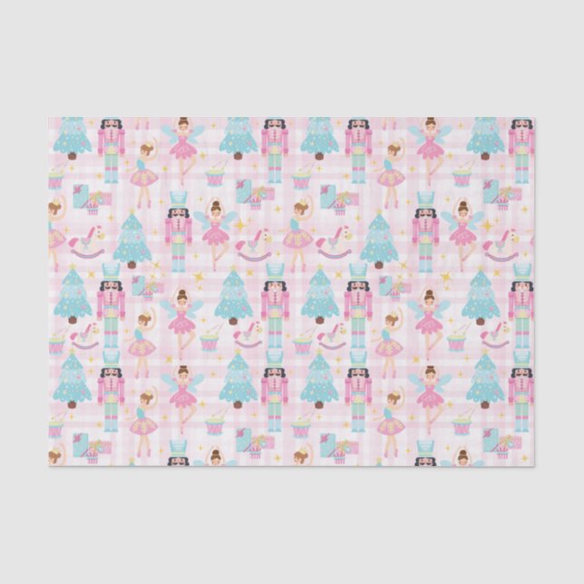 Papier Mousseline Ballet Casse-noix rose mignon (Recto)