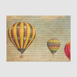 Papier Mousseline Ballon vintage à air chaud