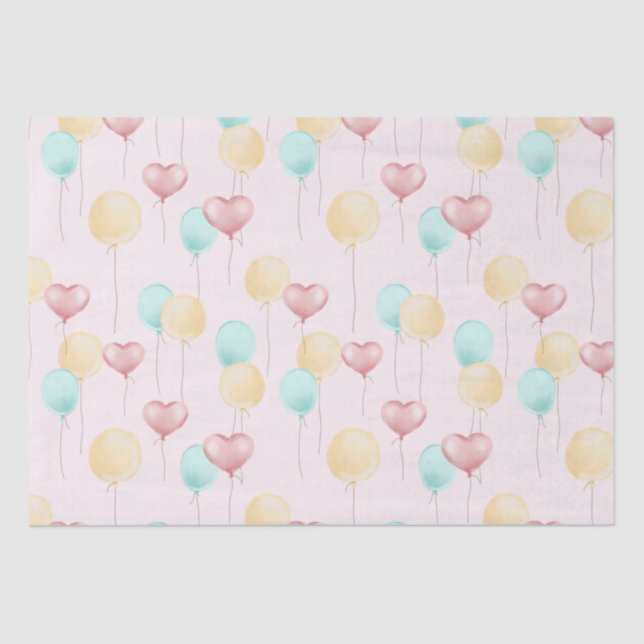 Papier Mousseline Ballons Bébés doux (Recto)