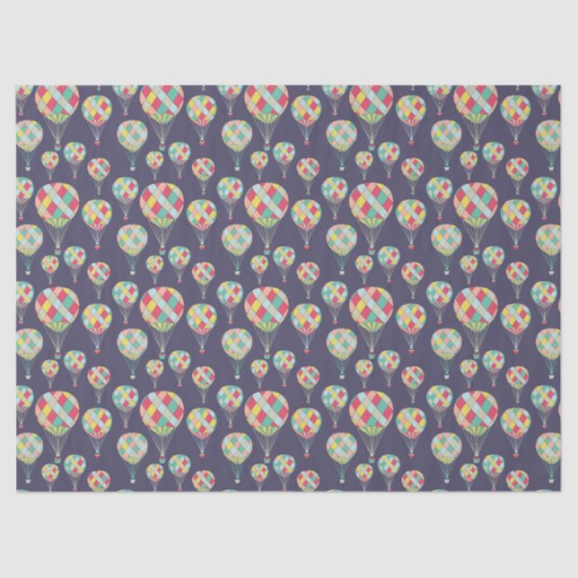 Papier Mousseline BALLONS D'AIR CHAUD vintages (Recto)