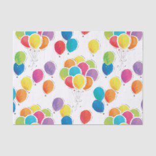 Papier Mousseline Ballons d'anniversaire colorés