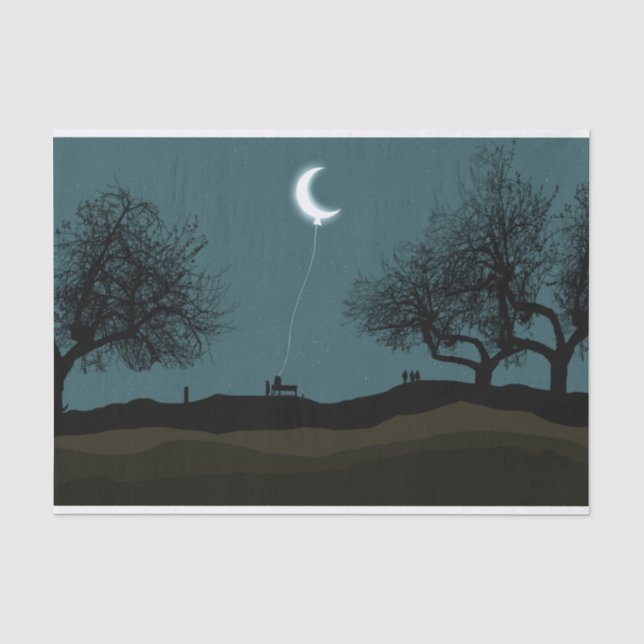 Papier Mousseline Ballons de lune (Recto)
