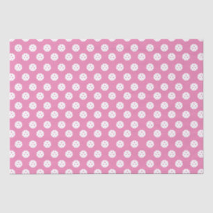 Papier Mousseline Ballons de Pickleball Motif rose blanc