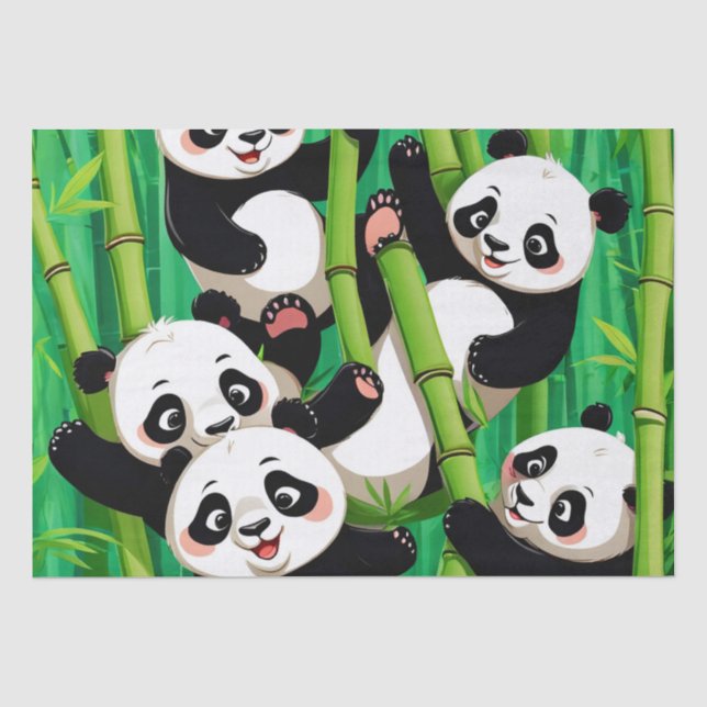 Papier Mousseline Bamboo Panda (Recto)