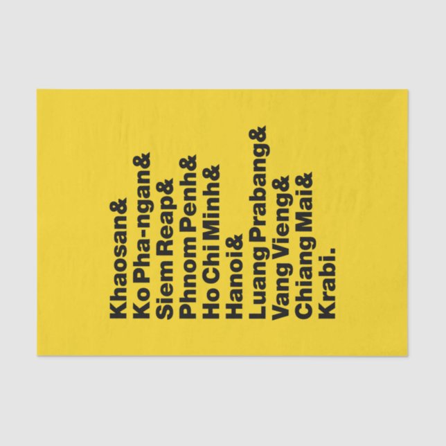 Papier Mousseline Banana Pancake Trail / Circuit (Recto)