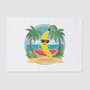 Papier Mousseline Banane sur le hamac sur la plage