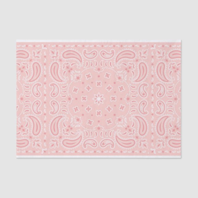 Papier Mousseline Bandana rose pâle (Recto)