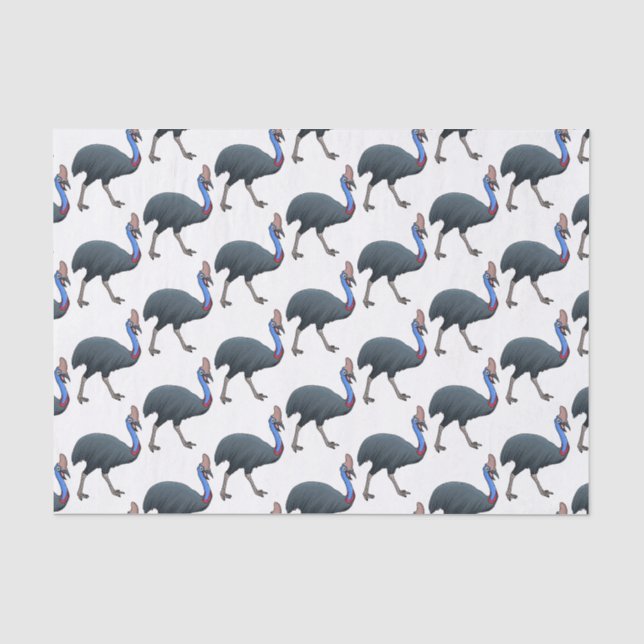 Papier Mousseline Bande dessinée d'oiseau joyeux (Recto)