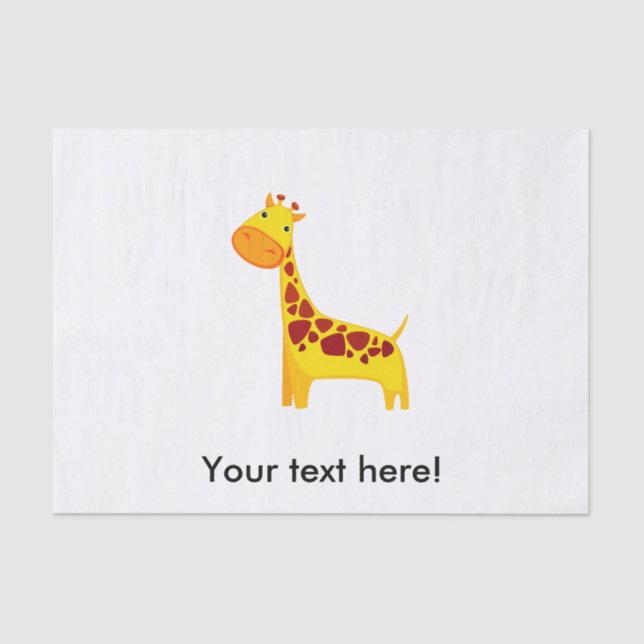 Papier Mousseline Bande dessinée mignonne de girafe (Recto)