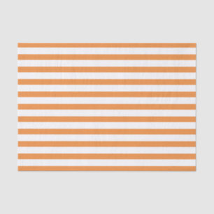 Papier Mousseline Bande horizontale orange et blanche