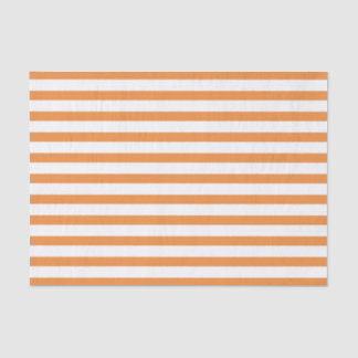 Papier Mousseline Bande horizontale orange et blanche
