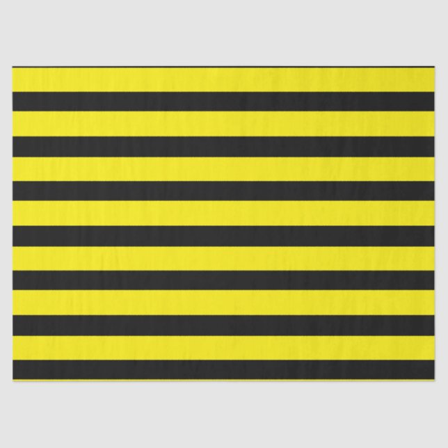 Papier Mousseline Bande jaune et noire (Recto)