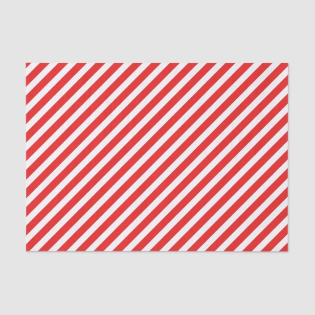 Papier Mousseline Bande rouge et blanche mignonne (Recto)