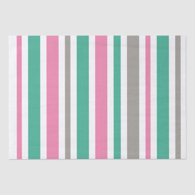 Papier Mousseline Bande vert rose (Recto)