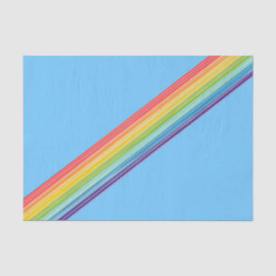 Papier Mousseline Bandes arc-en-ciel diagonales