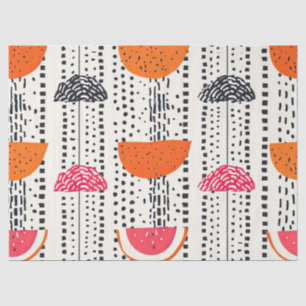 Papier Mousseline Bandes audacieuses de tranches de citron (5)