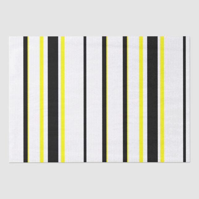 Papier Mousseline Bandes blanches et grises noires (Recto)