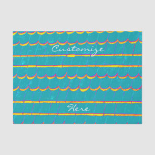 Papier Mousseline bandes bleu vert Thunder_Cove