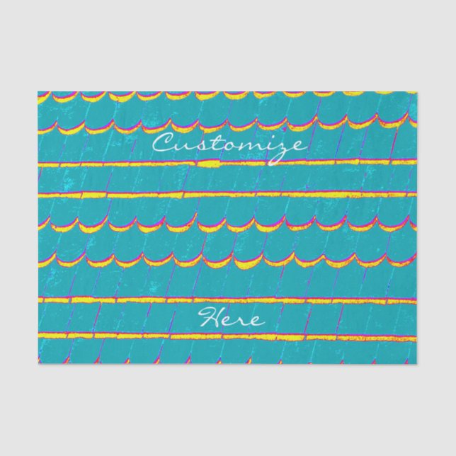 Papier Mousseline bandes bleu vert Thunder_Cove (Recto)