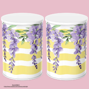 Papier Mousseline Bandes botaniques jaunes et violettes adorables Ch