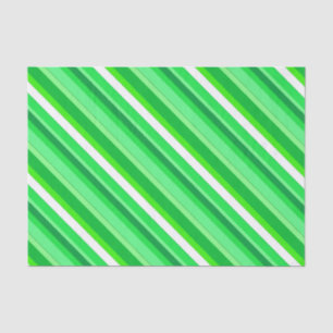 Papier Mousseline Bandes de bonbons en couches - vert émeraude et bl