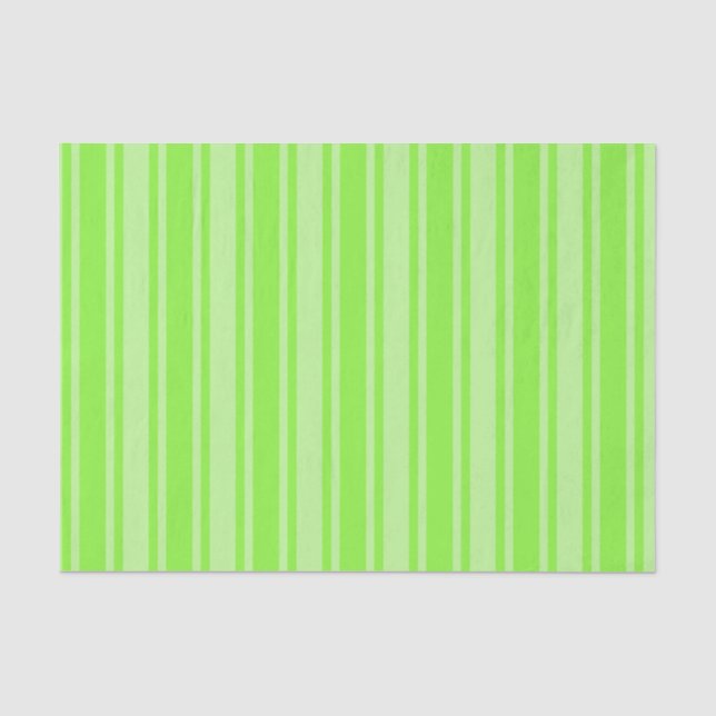 Papier Mousseline Bandes de bonbons vert citron (Recto)
