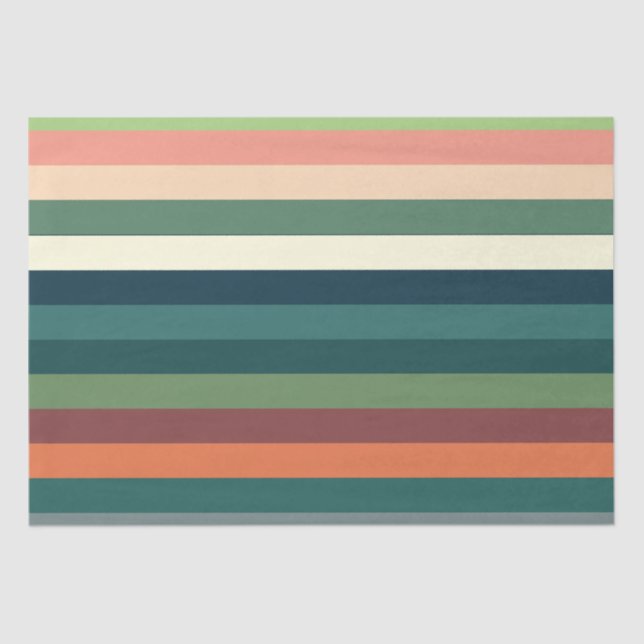 Papier Mousseline Bandes de couleurs (Recto)