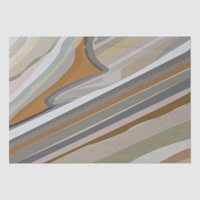 Papier Mousseline Bandes de pierre de marbre gris or  (Recto)