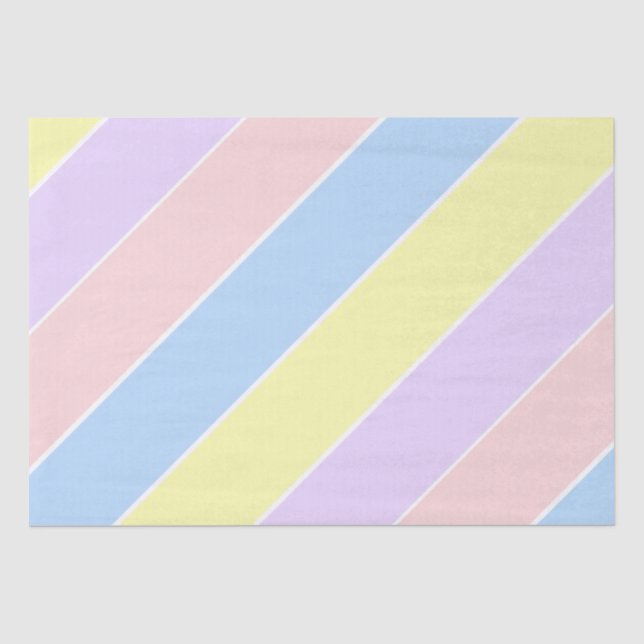Papier Mousseline Bandes de printemps Pastel (Recto)