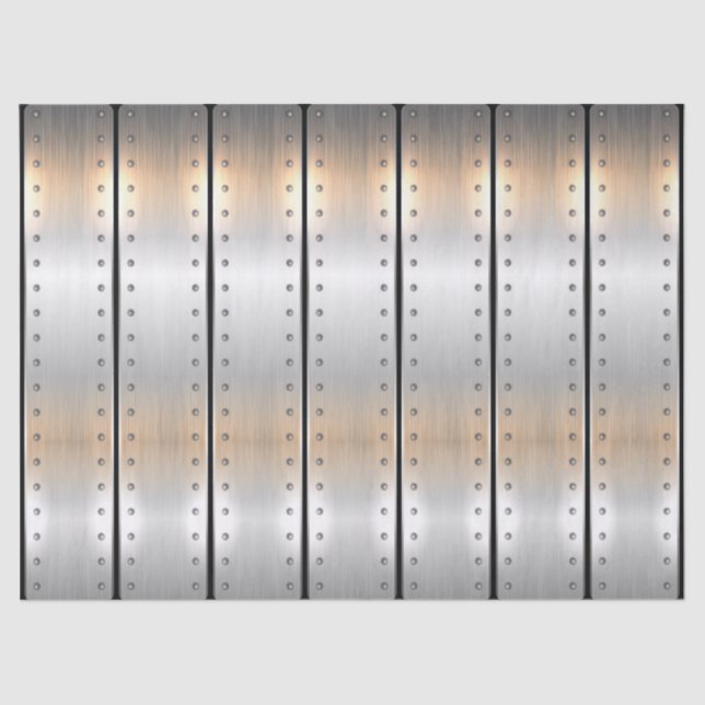 Papier Mousseline Bandes de texture métallique gris argent motif (Recto)