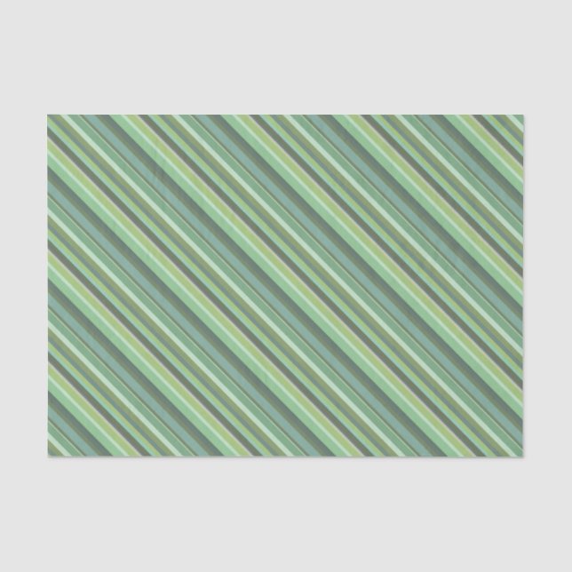 Papier Mousseline Bandes diagonales vert olive (Recto)