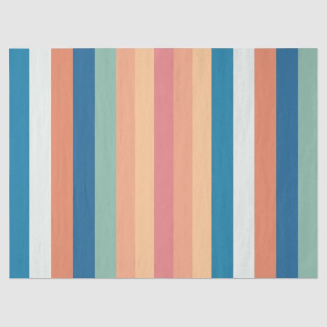 Papier Mousseline Bandes d'Ombre de Couleur Anniversaire (Recto)