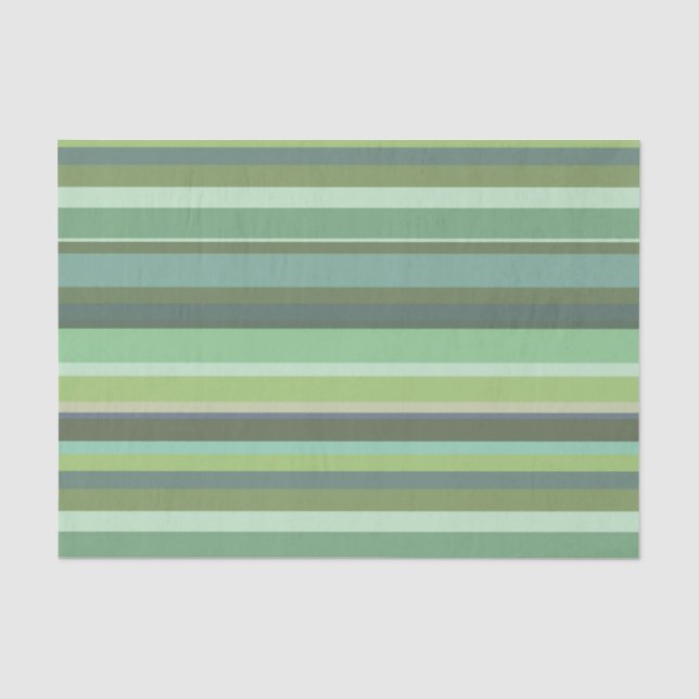 Papier Mousseline Bandes horizontales vert olive (Recto)