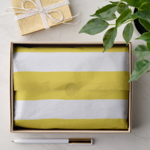 Papier Mousseline Bandes Jaunes, Blancs, Motif rayé