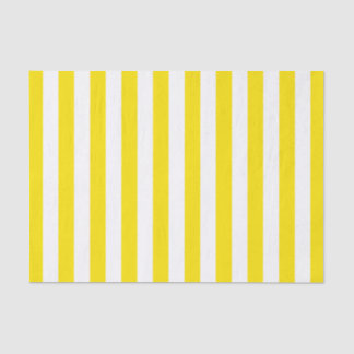 Papier Mousseline Bandes jaunes verticales