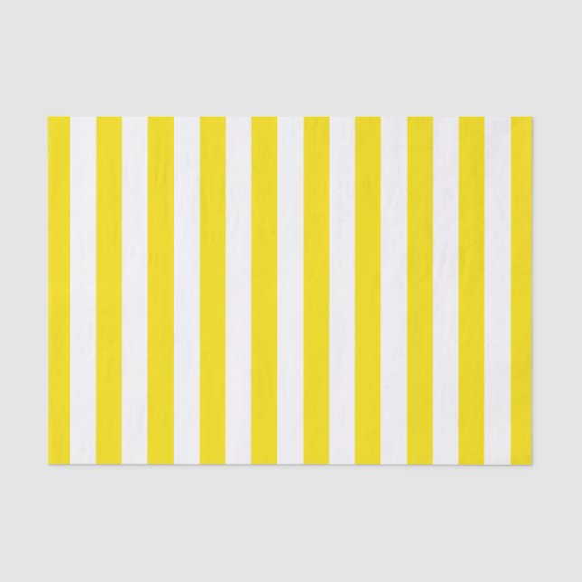 Papier Mousseline Bandes jaunes verticales (Recto)