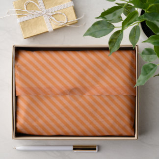 Papier Mousseline Bandes orange et orange pâle