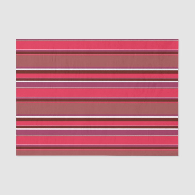 Papier Mousseline Bandes rouges (Recto)